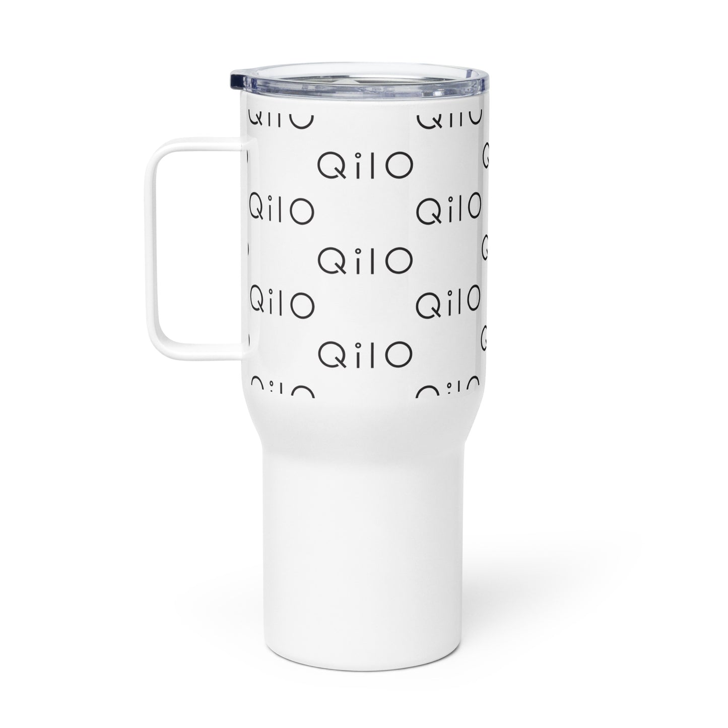 Travel mug with a handle