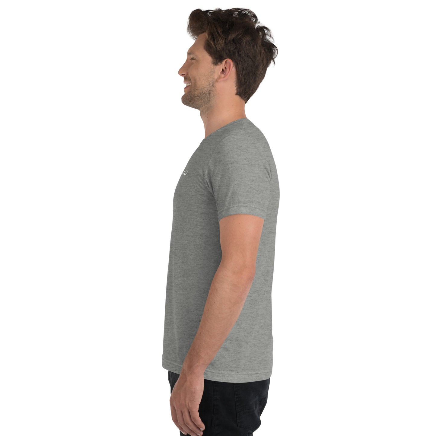 Unisex Athleisure T-Shirt | Qilo Print | Grey + White