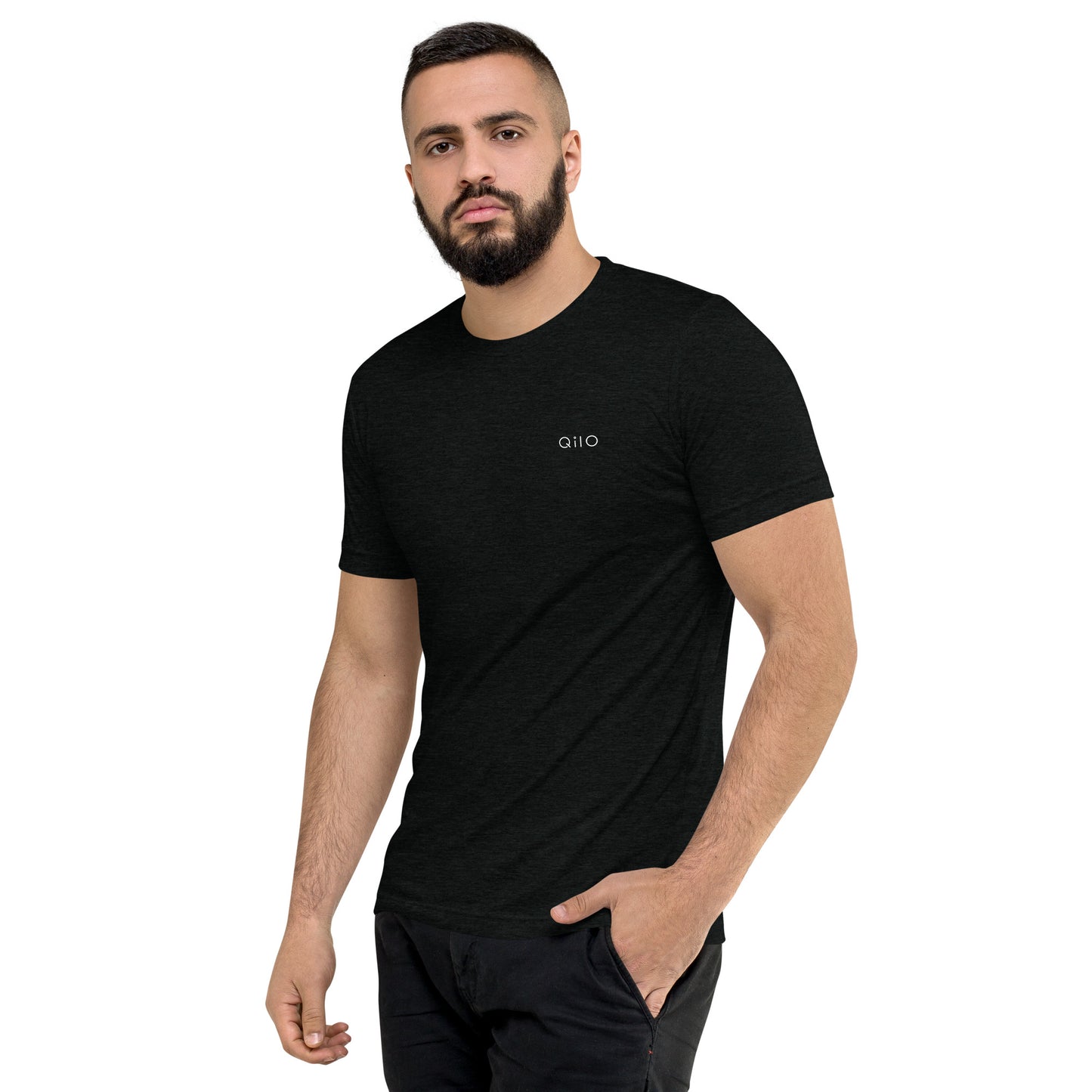 Unisex Athleisure T-Shirt | Qilo Print | Black + White