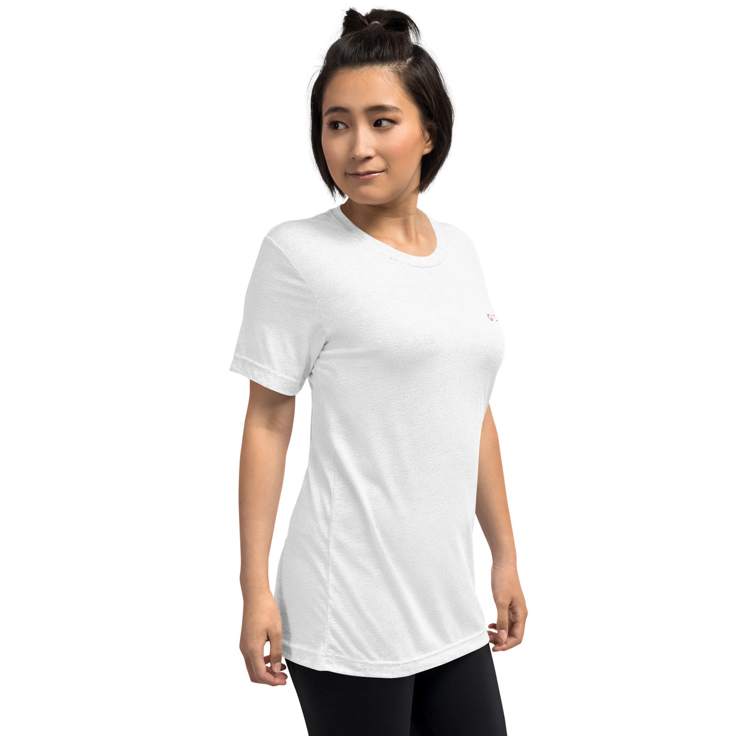 Unisex Athleisure T-Shirt | Qilo Print | White + Red