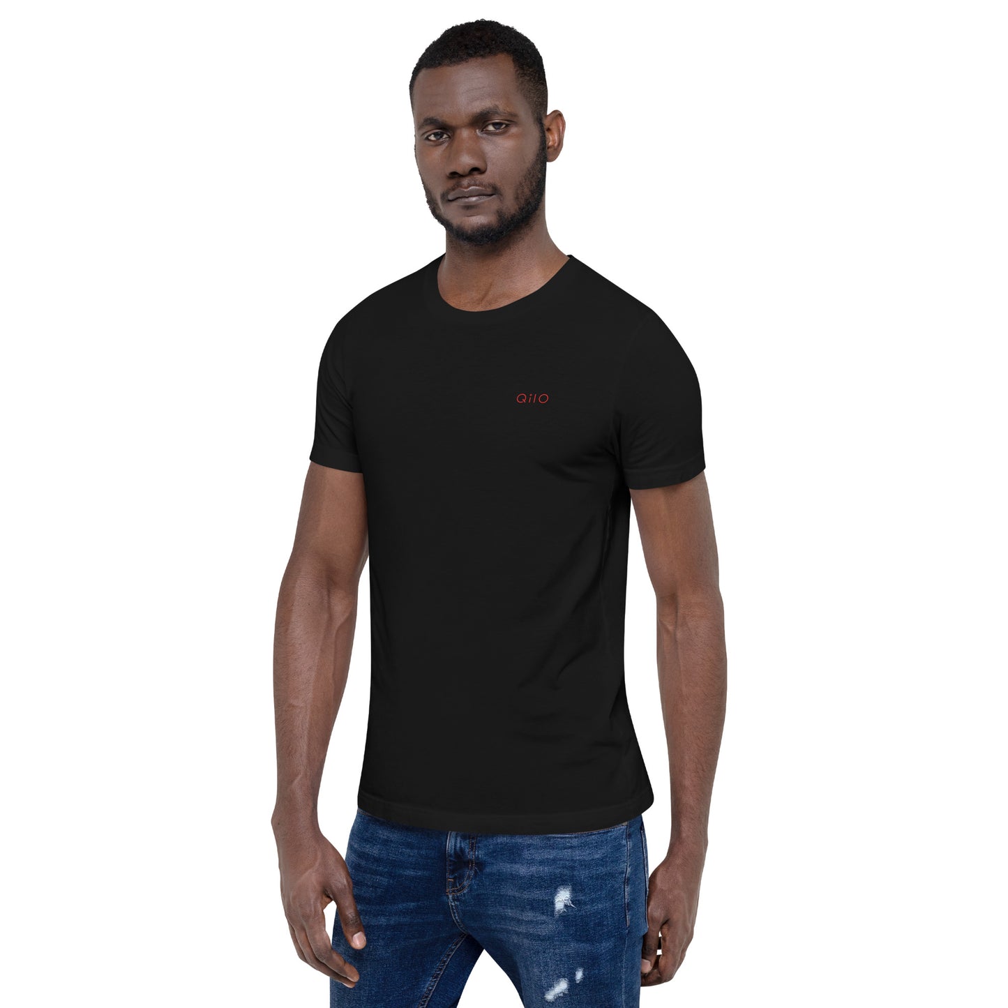 Unisex T-Shirt | Qilo Print | Black + Red