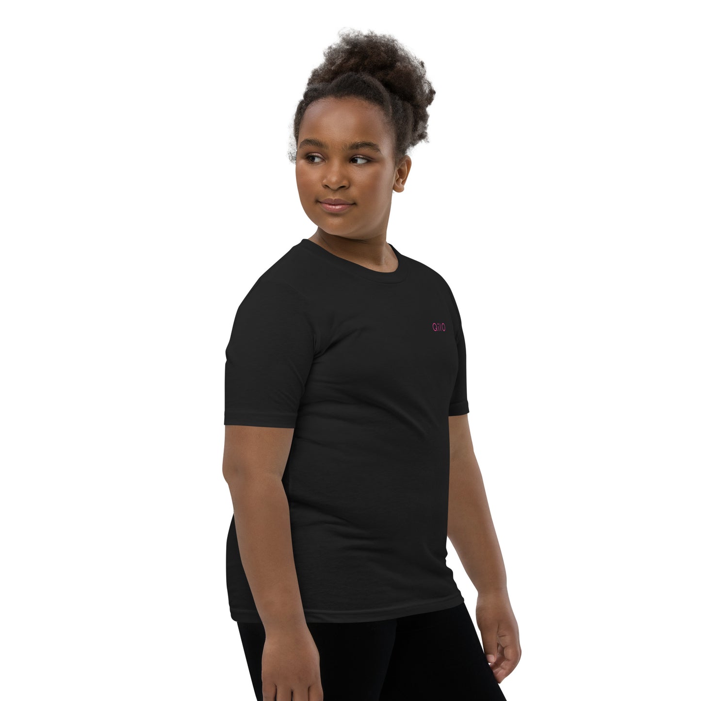 Youth T-Shirt | Qilo Print | Black + Berry
