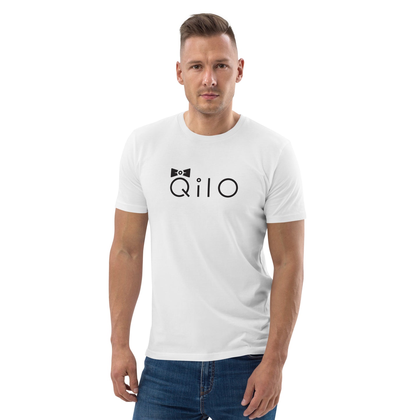 Men's Organic Eco T-Shirt | Qilo | White + Black