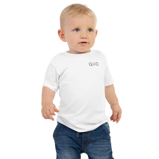 Baby T-Shirt | Qilo Print | White + Black