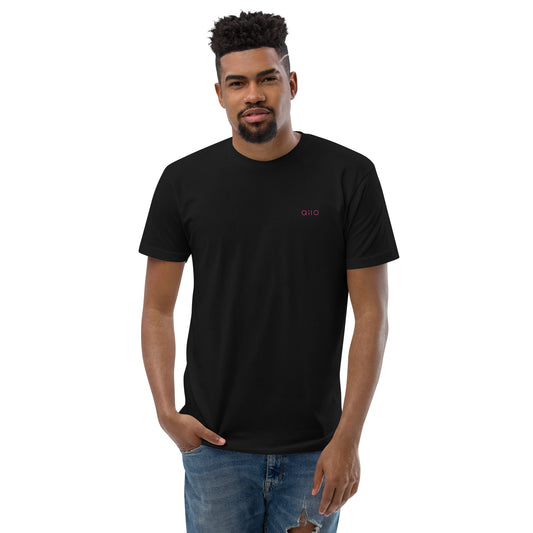 Men's Fitted T-Shirt | Qilo Print | Black + Berry