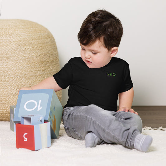 Toddler T-Shirt | Qilo Print | Black + Green