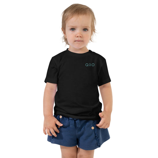 Toddler T-Shirt | Qilo Print | Black + Sky