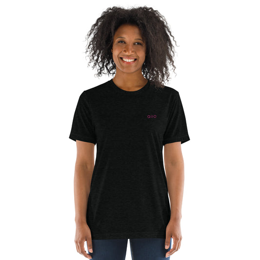 Unisex Athleisure T-Shirt | Qilo Print | Black + Berry