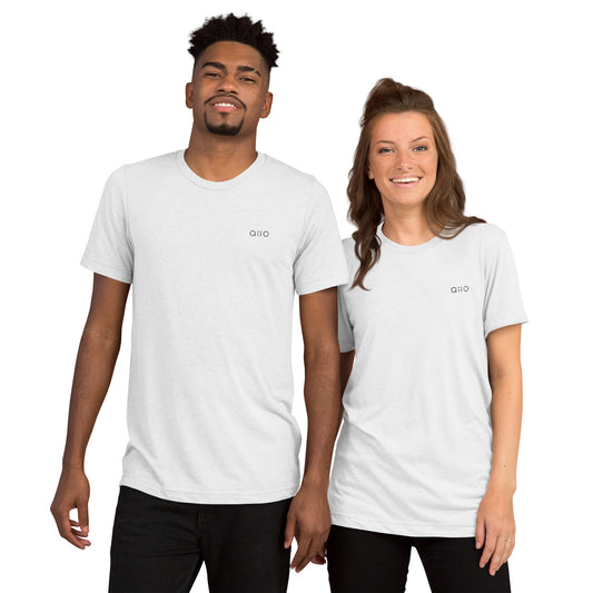 Unisex Athleisure T-Shirt | Qilo Print | White + Black