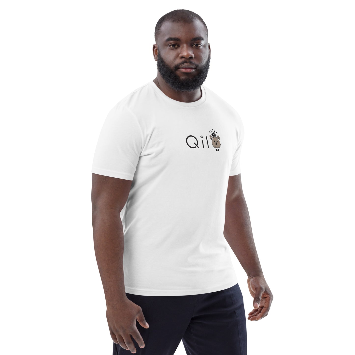 Men's Organic Eco T-Shirt | Quokka | White + Black