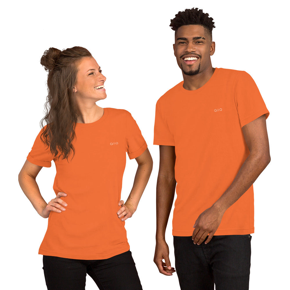 Unisex T-Shirt | Qilo Brand | Orange + White