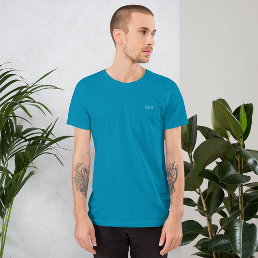 Unisex T-Shirt | Qilo Brand | Aqua + White