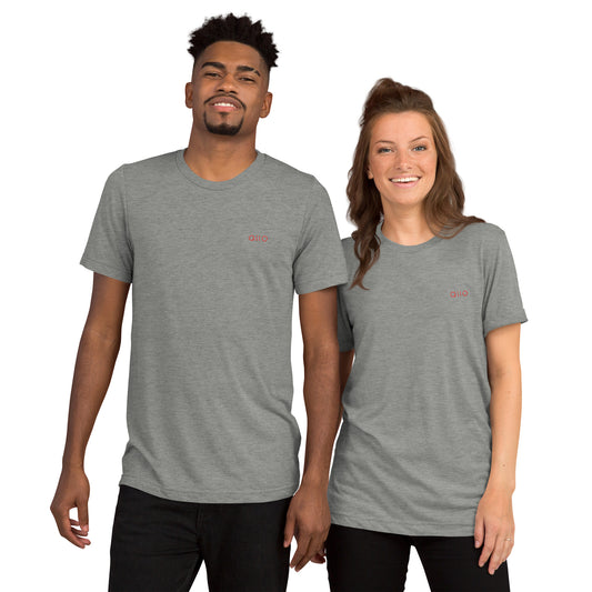 Unisex Athleisure T-Shirt | Qilo Print | Grey + Red