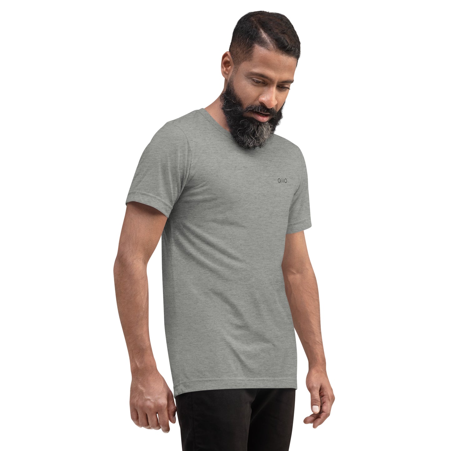 Unisex Athleisure T-Shirt | Qilo Print | Grey + Black