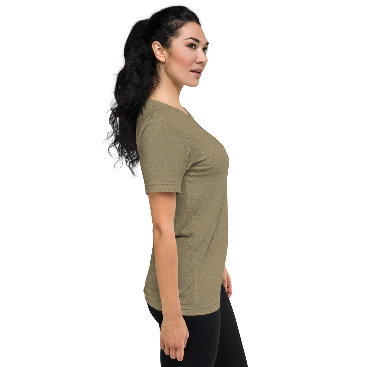 Unisex Athleisure T-Shirt | Qilo Print | Olive + White
