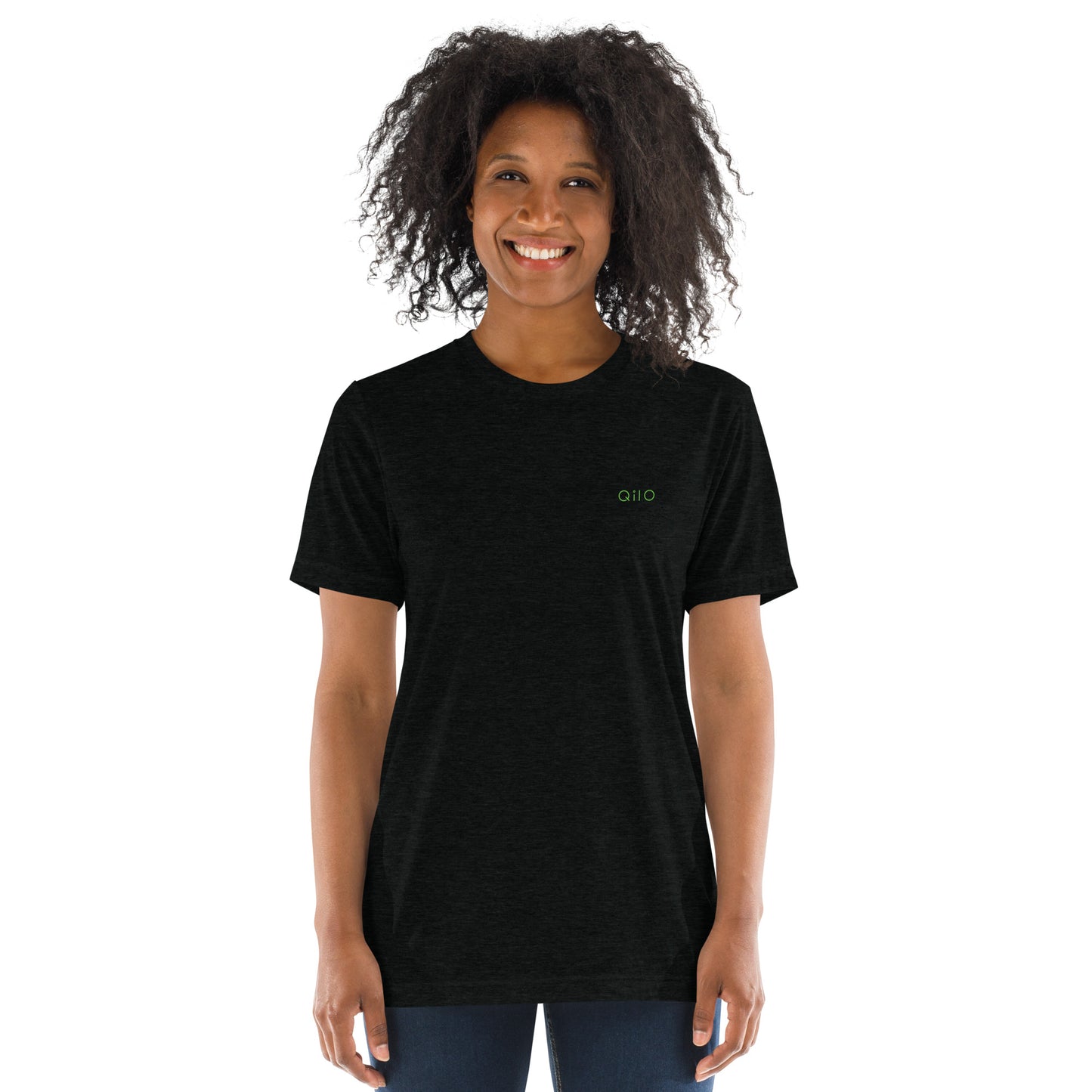 Unisex Athleisure T-Shirt | Qilo Print | Black + Green