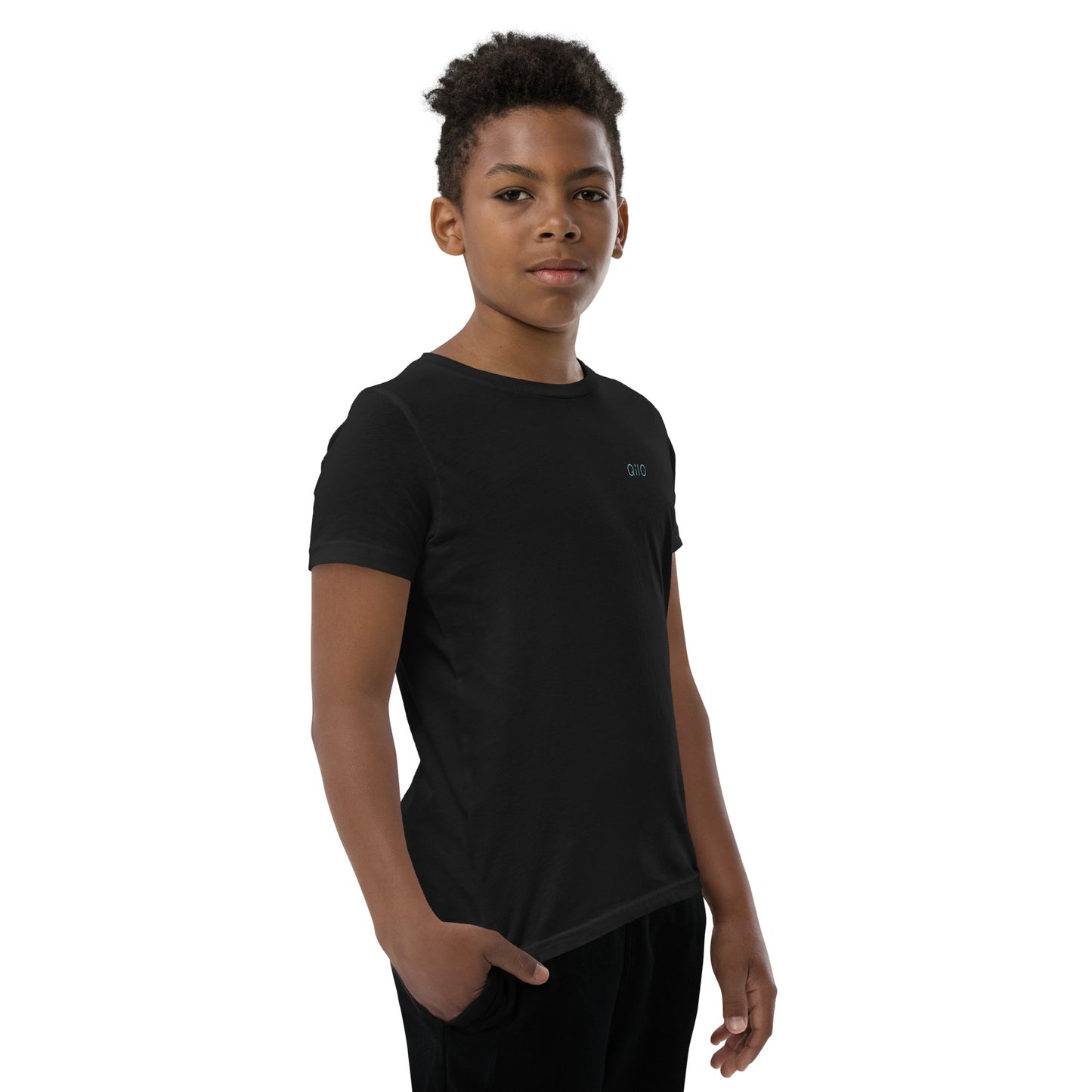 Youth T-Shirt | Qilo Print | Black + Sky