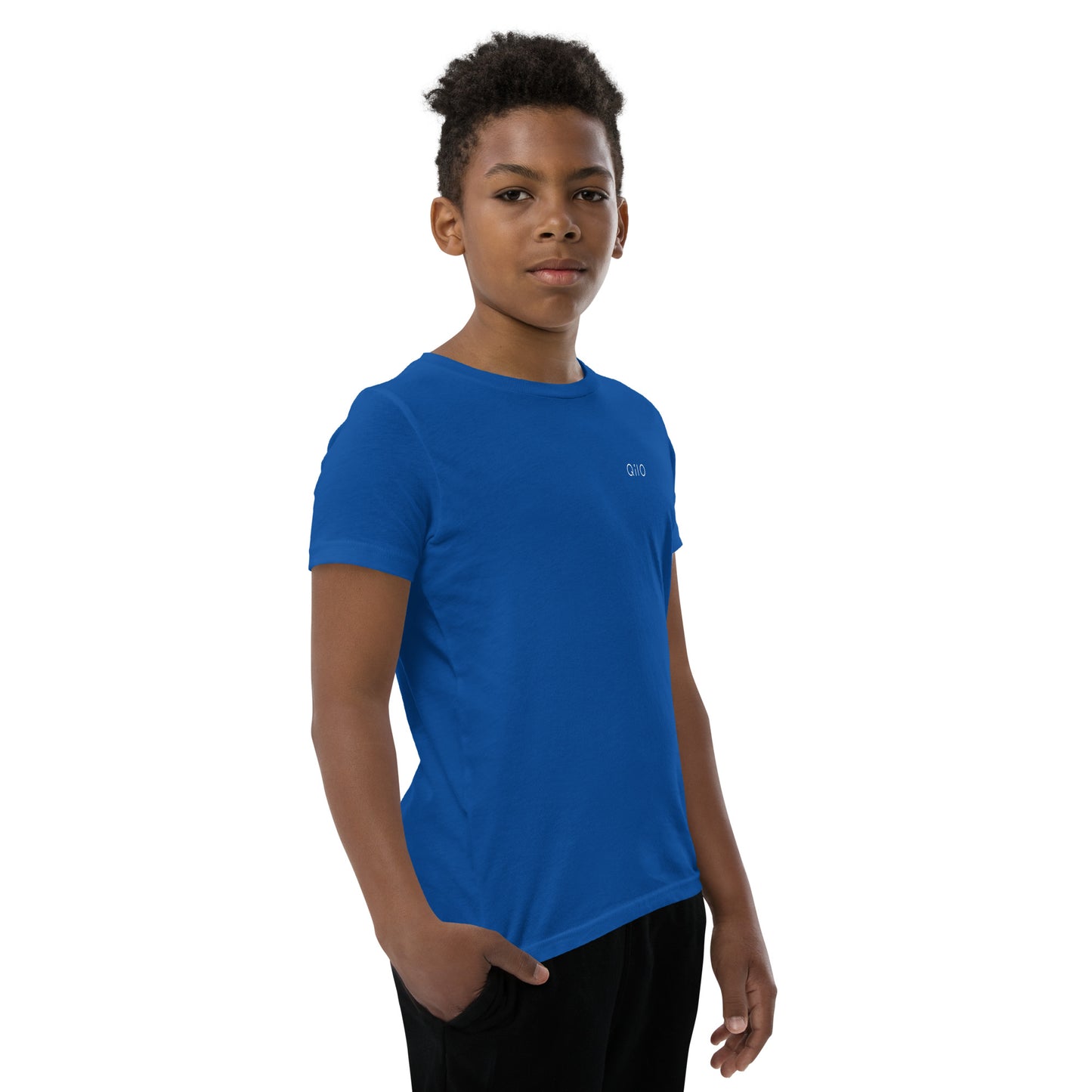 Youth T-Shirt | Qilo Print | Blue + White